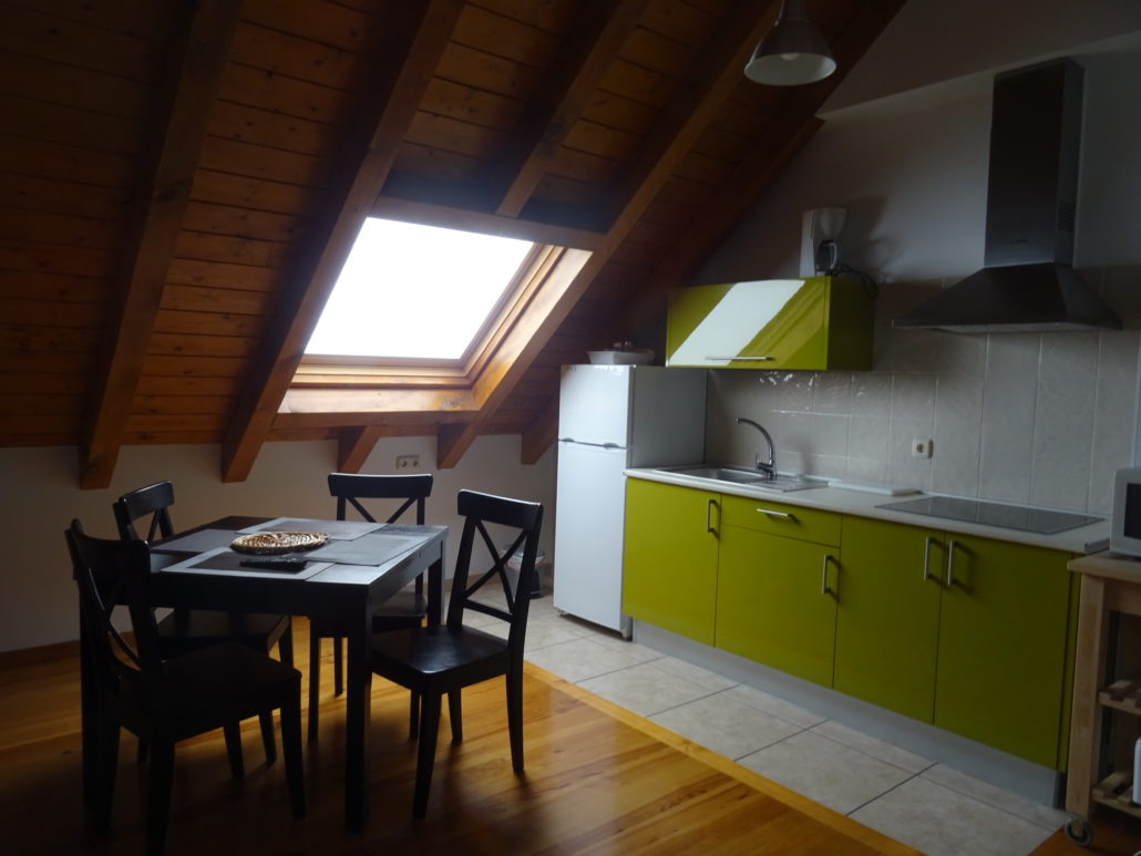 Rincón de la cocina del apartamento de 2 habitaciones en la Selva de Irati